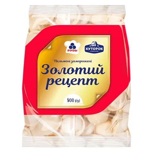 Пельмені Золотий рецепт курячі Хуторок 800г