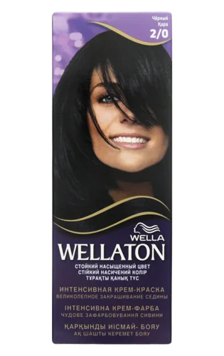 Крем-фарба Для Волосся Wellaton Чорний №2/0 В/ґ, 60 мл