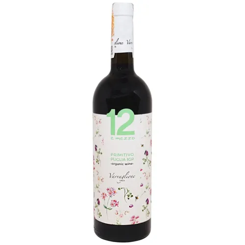 Вино 12 E Mezzo Biologico Primitivo Puglia червоне напівсухе 12,5% 0,75л