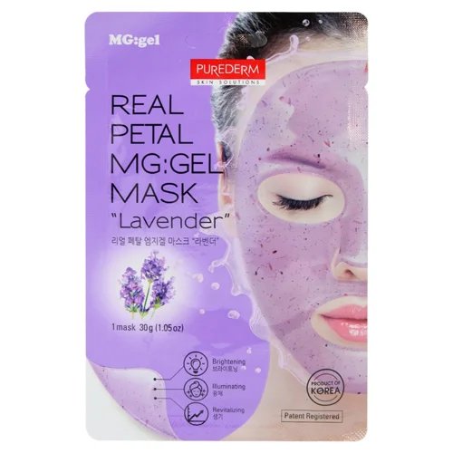 Маска для обличчя Purederm Real Petal Лаванда гідрогелева 30г