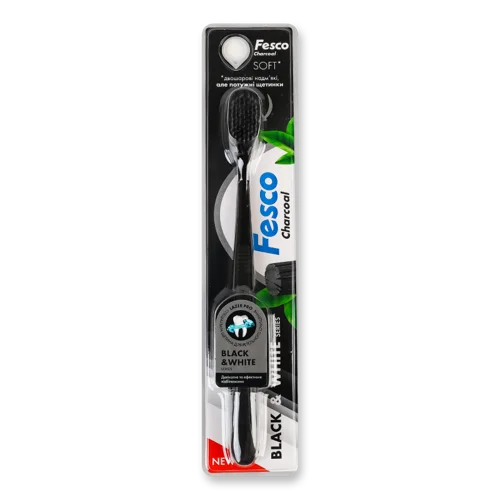 Зубна Щітка Чорна Soft Charcoal Black&White, В/ґ, 1шт