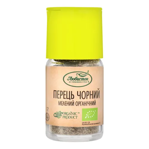 Перець чорний мелений органічний Любисток с/б 31г