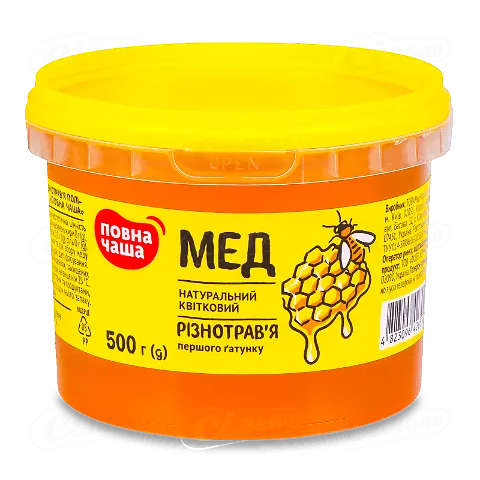 Мед натуральний «Повна Чаша»® різнотрав’я, 500г