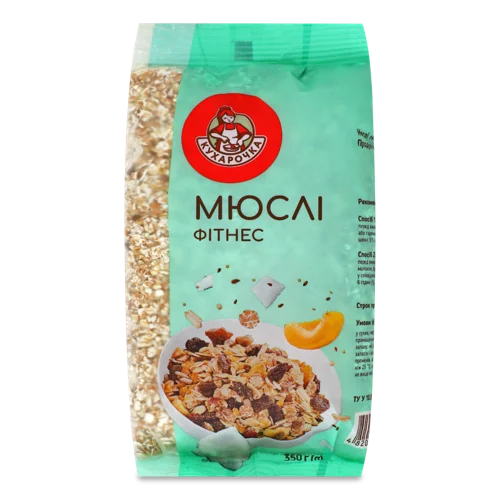 Мюслі Фітнес, Вищого Ґатунку, Картонна Упаковка, 350 Г