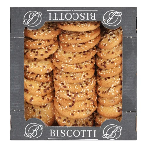 Печиво здобне пісочно-відсадне Хрустке Biscotti к/у 0.4кг