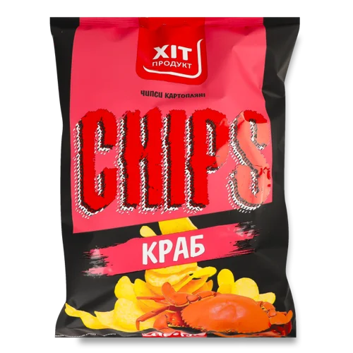 Чипси Картопляні Краб Хіт Вищого Ґатунку, 110г