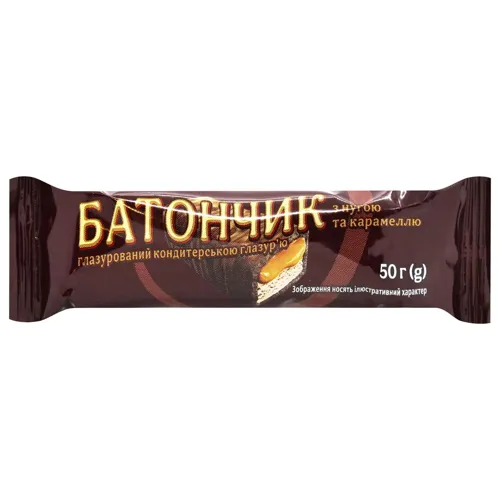 Батончик Fine Life з нугою та карамеллю глазурований 50г