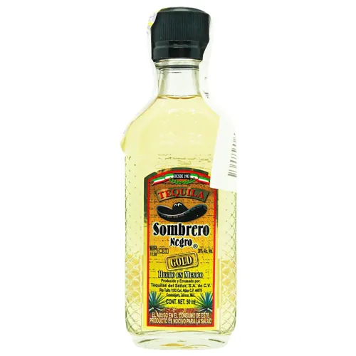Текіла Sombrero Negro Gold 38%, 50мл