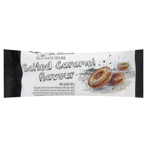 Батончик Veggo Тофу зі смаком солоної карамелі в какао глазурі 40г