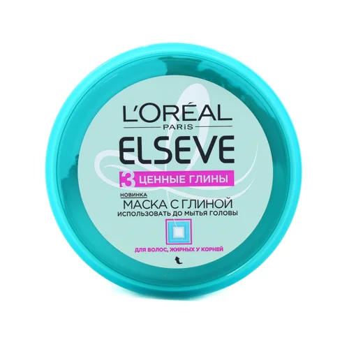 Маска для Коренів Волосся 3 Цінні Глини Elseve L'Oreal, 150мл