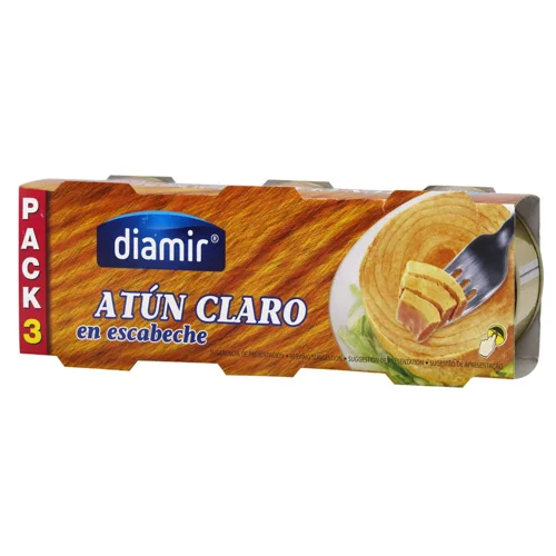 Тунець Diamir жовтоперий в розсолі 3шт х 85г
