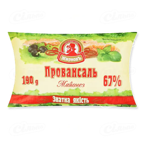 Майонез «Жирновъ» «Провансаль» 67% п/п, 190г
