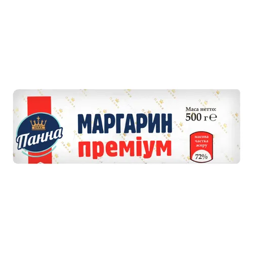Маргарин 72% столовий Преміум Панна м/у 500г