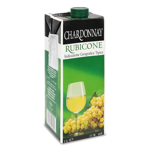Вино Біле Сухе Chardonnay Rubicone, в/ґ, 1л, 10-11%