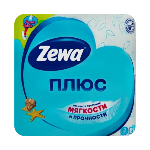 Туалетний Папір 2-Шаровий Свіжість Океану Plus Zewa, 4 шт