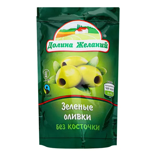 Оливки Долина Желаний без кісточки 200мл (160г) дой-пак (х24)