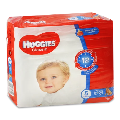 Підгузки Huggies Classic Джамбо 5 В/ґ, Вищий ґатунок