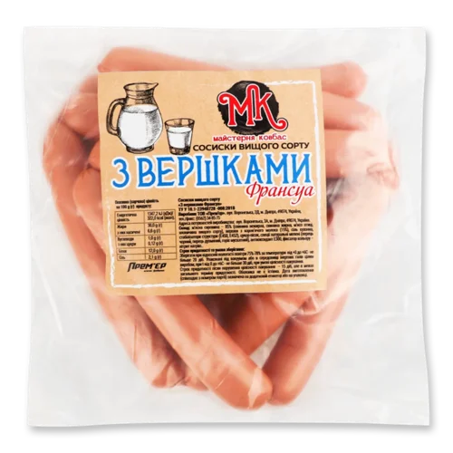 Сосиски «Майстерня ковбас» «З вершками Франсуа», в/ґ