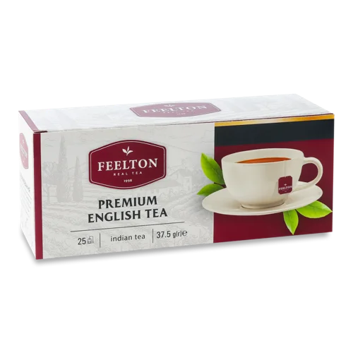 Чай Чорний Вищого Ґатунку Premium English Tea Feelton, к/у 25x1.5г