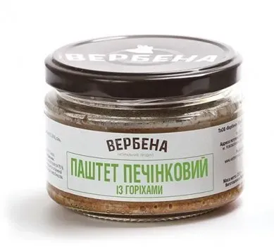 Паштет печеночный с орехами Вербена 200г