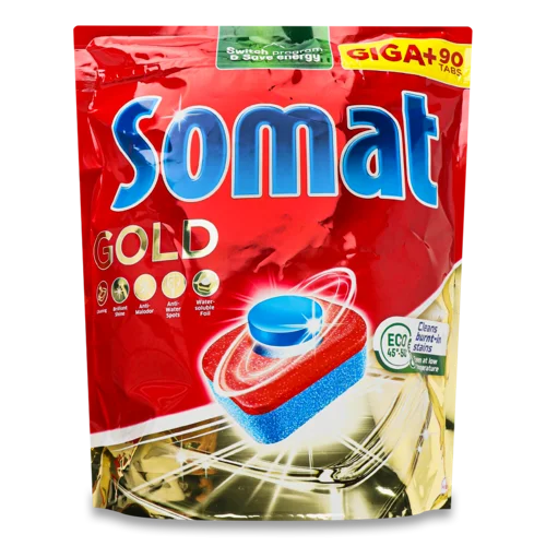 Засіб для Миття Посуду В Посудомийних Машинах Таблетки Gold Somat 90х18.6г