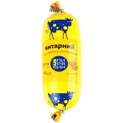 Сир плавлений Пирятин Янтарний пастоподібний 60% 100г