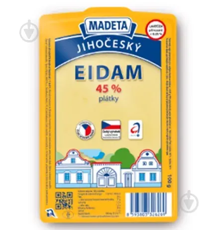 Сир Madeta Едам нарізка 45% 100г