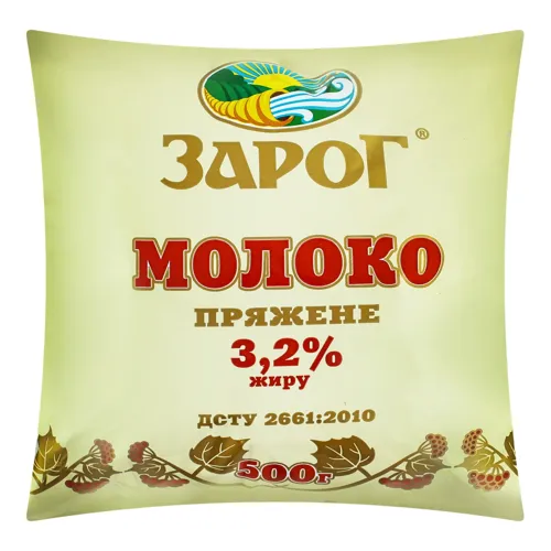 Молоко пряжене 3.2% ЗароГ м/у 500г