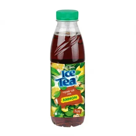 Холодний чай 1л Своя лінія чорний смак лимон ПЕТ