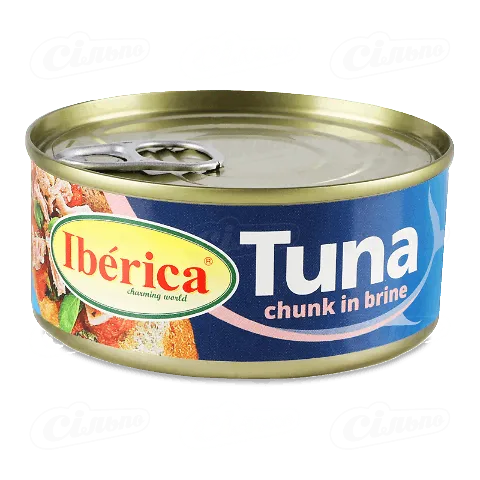 Тунець цілий у власному соку 150г ж/б з ключем Іберіка