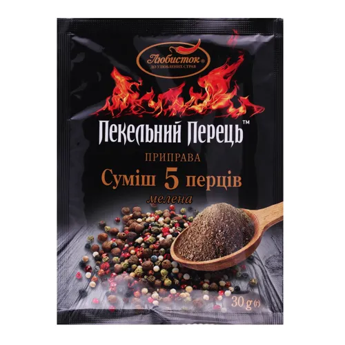 Суміш мелена 5 перців Пекельний перець Любисток м/у 30г
