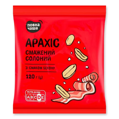 Арахіс Повна Чаша смажений солоний смак бекону,120г