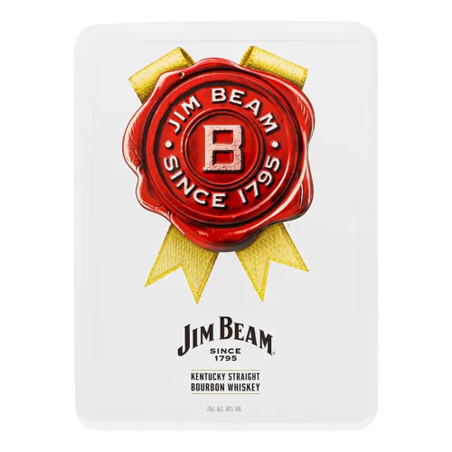 Віскі Jim Beam White 4 роки витримки + 2 чарки в металевому коробі 0,7л