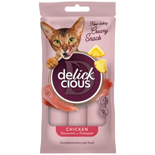 Ласощі для котів Delickcious з куркою та ананасом 4шт х 15г