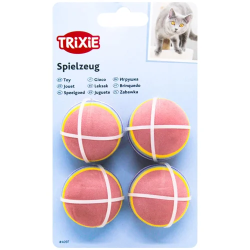 Іграшка для котів Trixie М'ячики райдужні 4см 4шт
