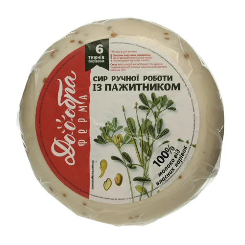 Сир Твердий 54% З Пажитником Доообра Ферма, кг