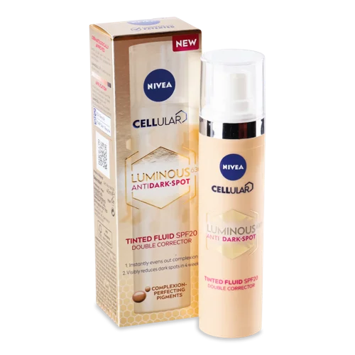 Флюїд Тональний Для Обличчя SPF20 Double Corrector Luminous630 Nivea, 40мл