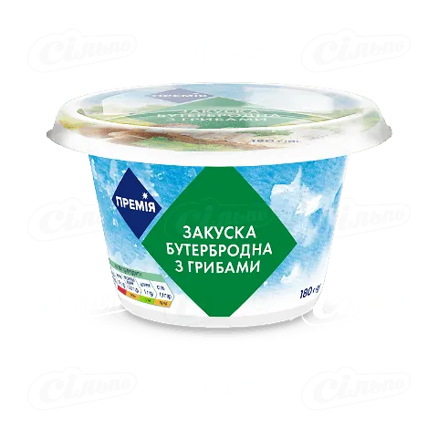 Закуска бутербродна «Премія» з грибами, 180г