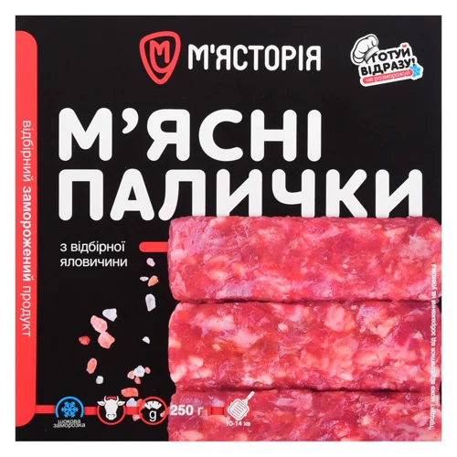 М'ясні палички М'ясторія з яловичини 250г