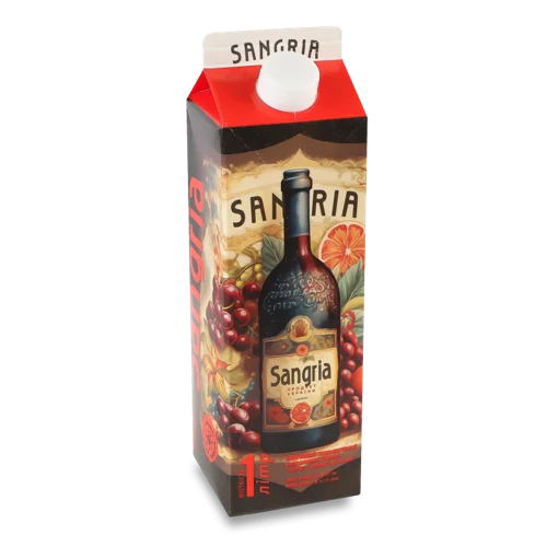 Напій Винний Напівсолодкий Слабоалкогольний Sangria Salute, 1л, 6.6% т/п