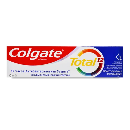 Зубна Паста З Фторидом Професійна Відбілююча Total 12 Colgate, 75мл
