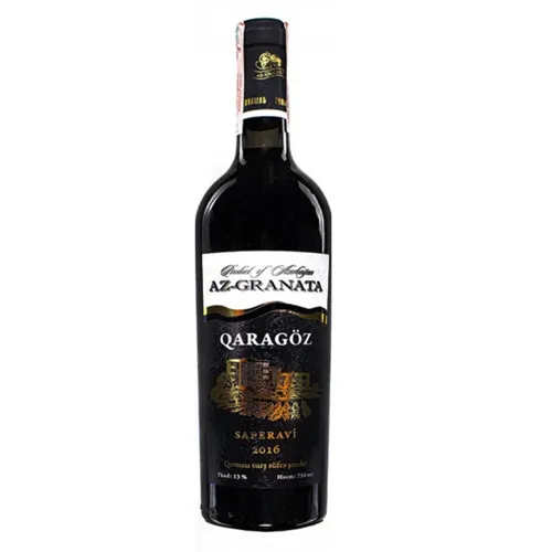 Вино Az-Granata Qaragoz Saperavi 2016 червоне сухе 12-14% 0,75л