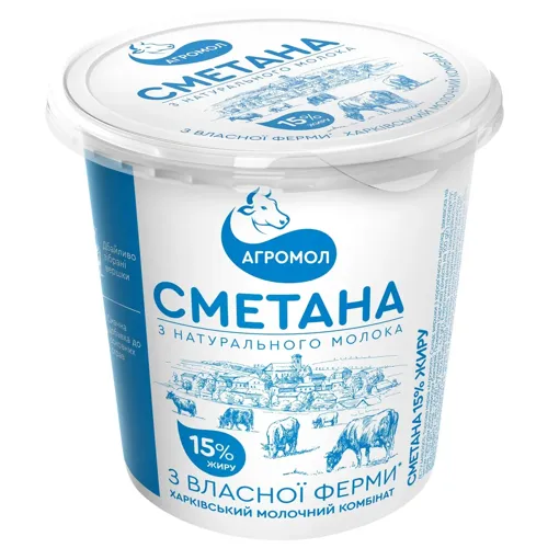 Сметана Агромол 15% 325г