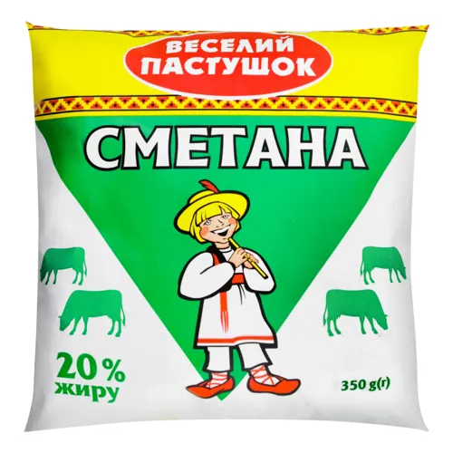 Сметана 20% Веселий Пастушок м/у 350г