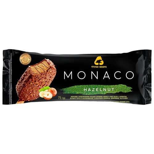 Морозиво Три Ведмеді Monaco Лісовий горіх 75г
