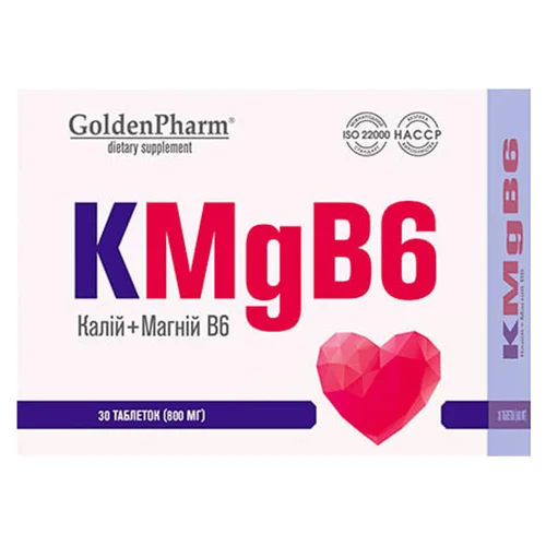 Добавка дієтична Golden Pharm Калій Магній В6 30шт