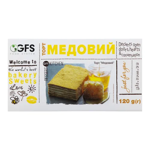 Торт Медовий GFS картонна упаковка 120г