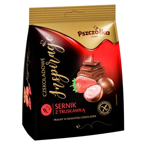 Цукерки Pszczolka шоколадне праліне полуничний чізкейк 195г