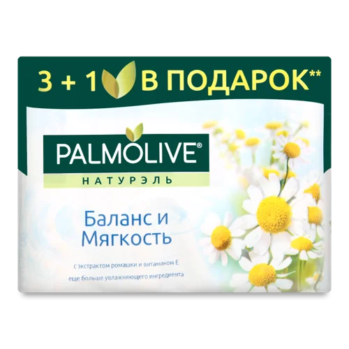 Туалетне Мило Баланс і М'якість Натурель Palmolive, 4x90г