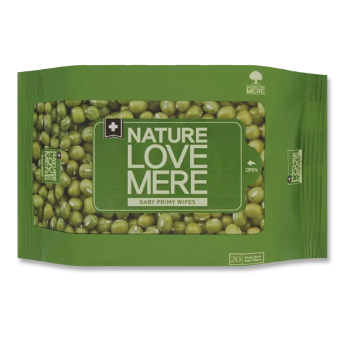 Вологі Серветки для Дітей NatureLoveMere, 20шт, з натуральною оболонкою